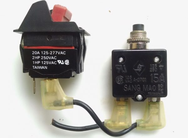 On / Off Locking Rocker Switch with Thermal Breaker