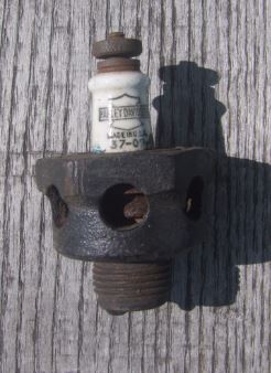 Vintage, RARE, CHAMPION HARLEY-DAVIDSON air cooled spark plug, large 1 3/8” hex.