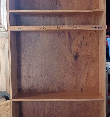 Finished Wood Storage Shelves
