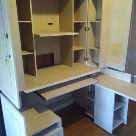 Desk with Storage and Hutch